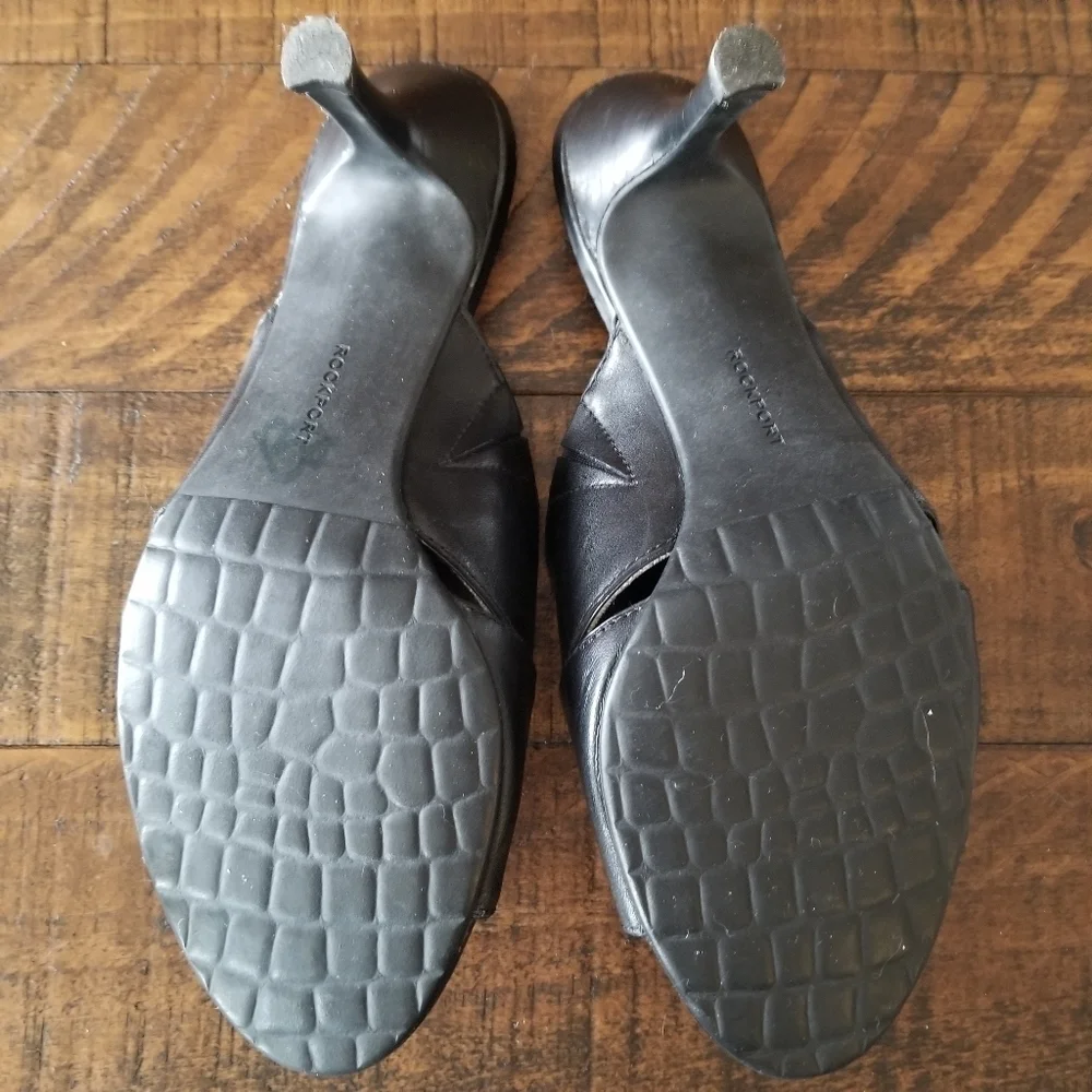 Rockport Adiprene by Adidas Black Heels‎ 8 Leather